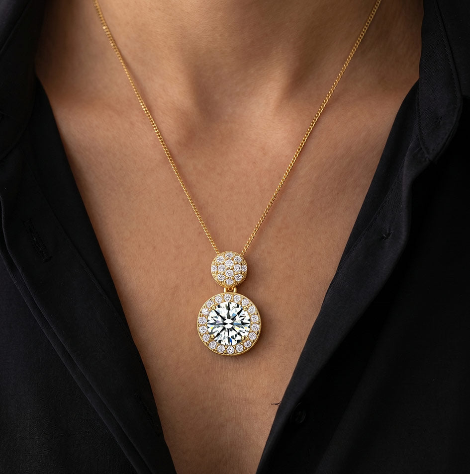 Marie Double Cluster Couture Necklace GENEVIVE