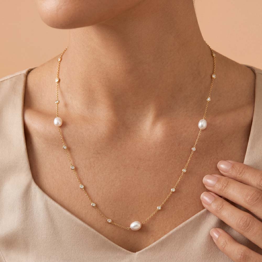 Sabine Baroque Pearl Collier Necklace GENEVIVE