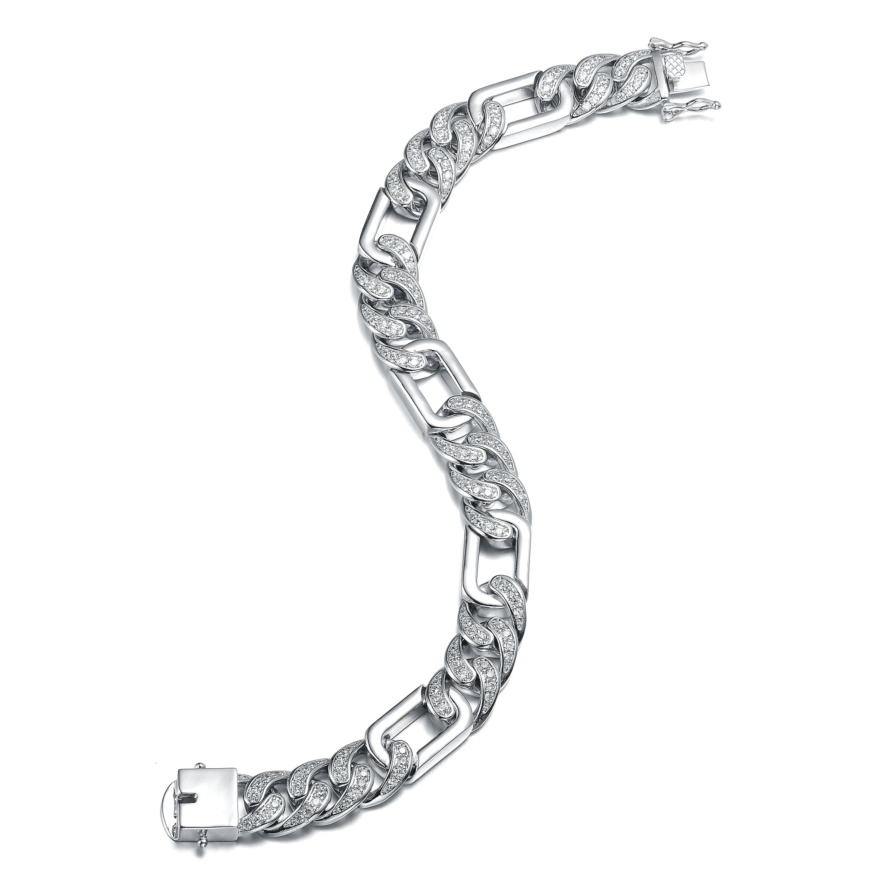 Belleville Chunky Triple Chain Statement Bracelet Genevive