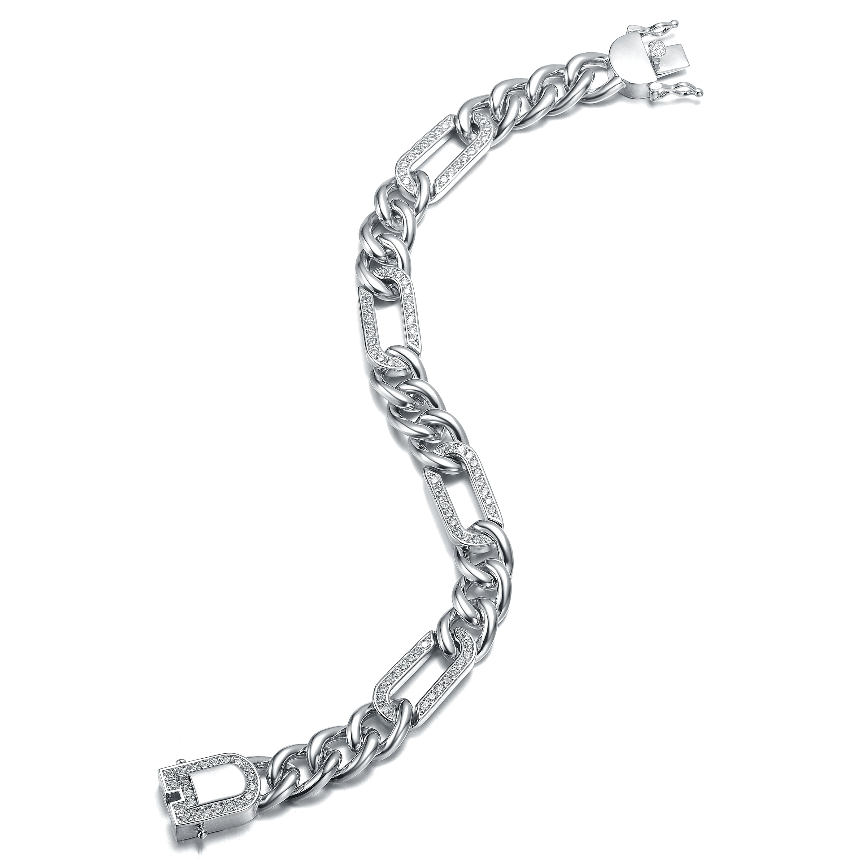 Belleville Chunky Chain Studded Statement Bracelet Genevive