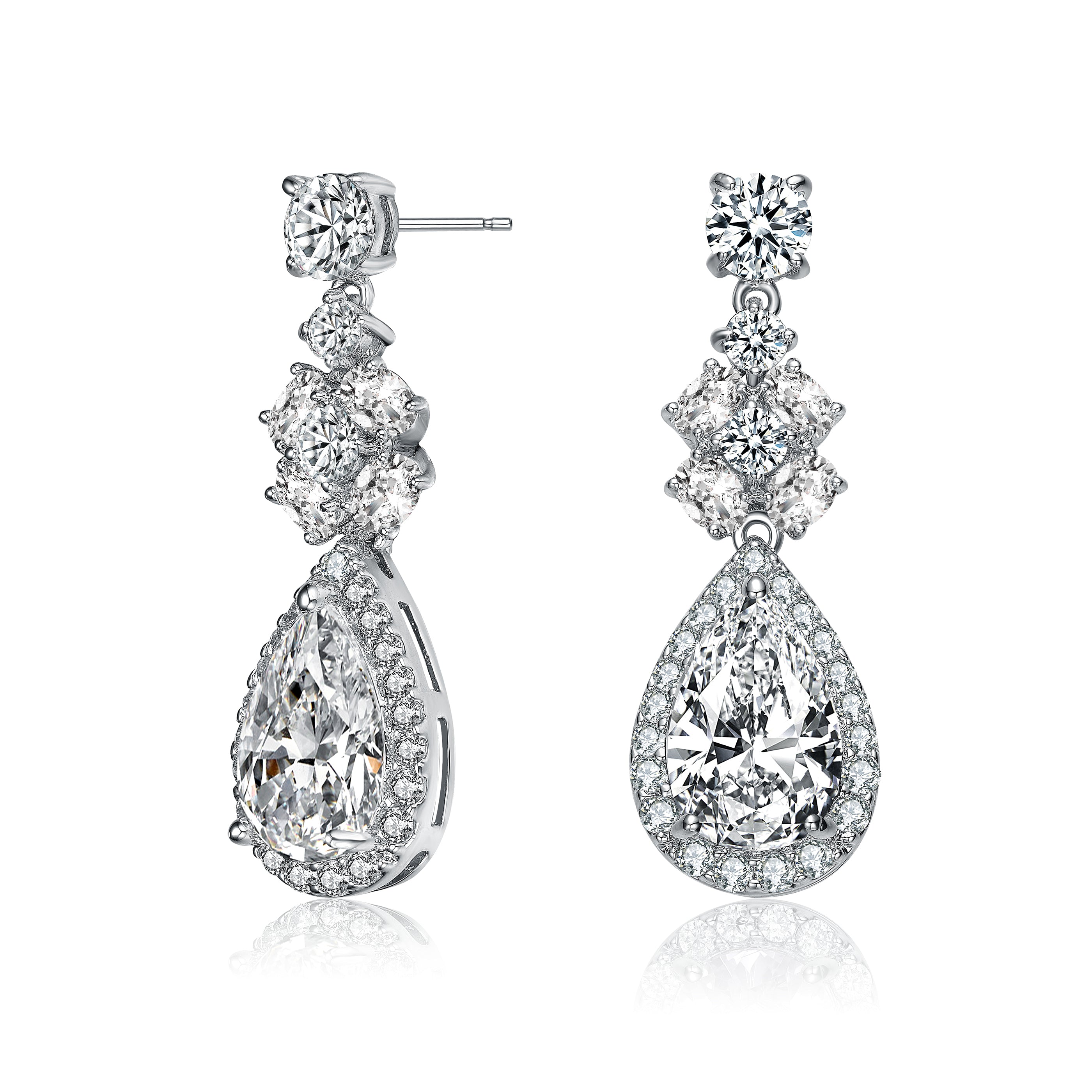 Constance Fleur Teardrop Couture Earrings Genevive