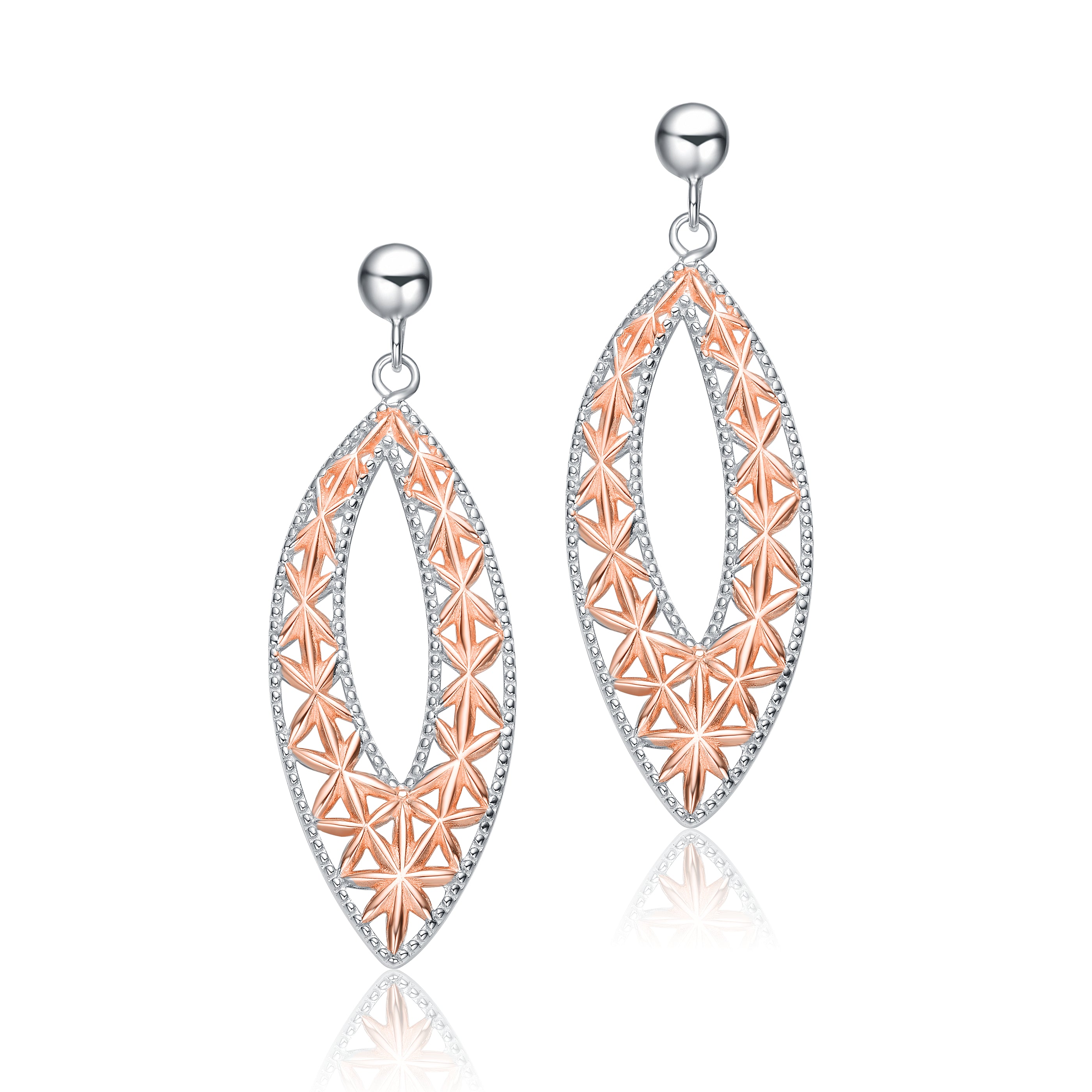 Lisette Two-Tone Dangling Earrings GENEVIVE
