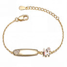 Kids 14K Gold Plated with Multi-Enamel Bar & Pony Bracelet GENEVIVE