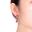 Yvonne Honeycomb Design Hoop Earrings GENEVIVE