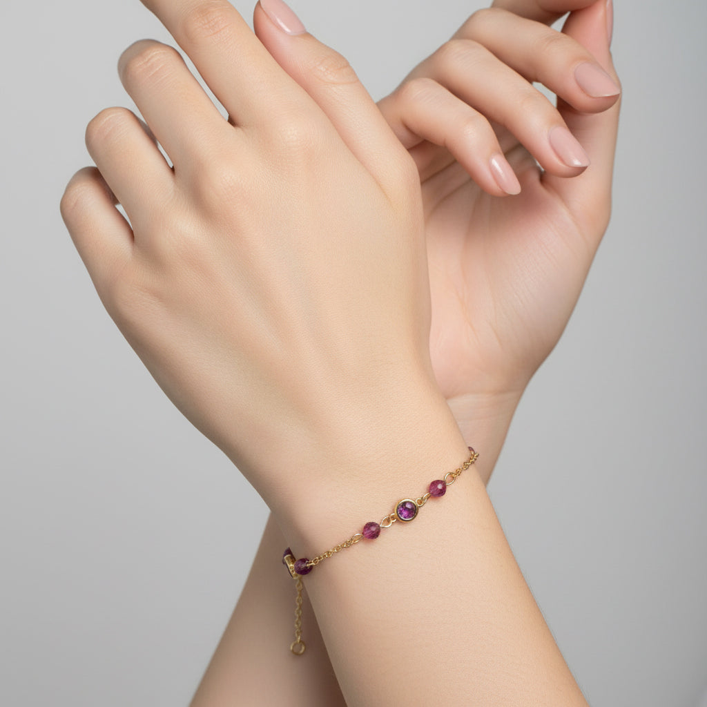 Caroline Sparkling Pink Bracelet GENEVIVE