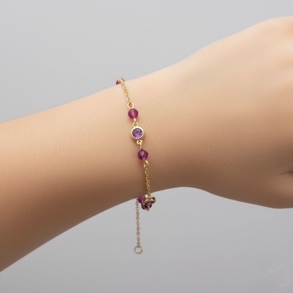 Caroline Sparkling Pink Bracelet GENEVIVE
