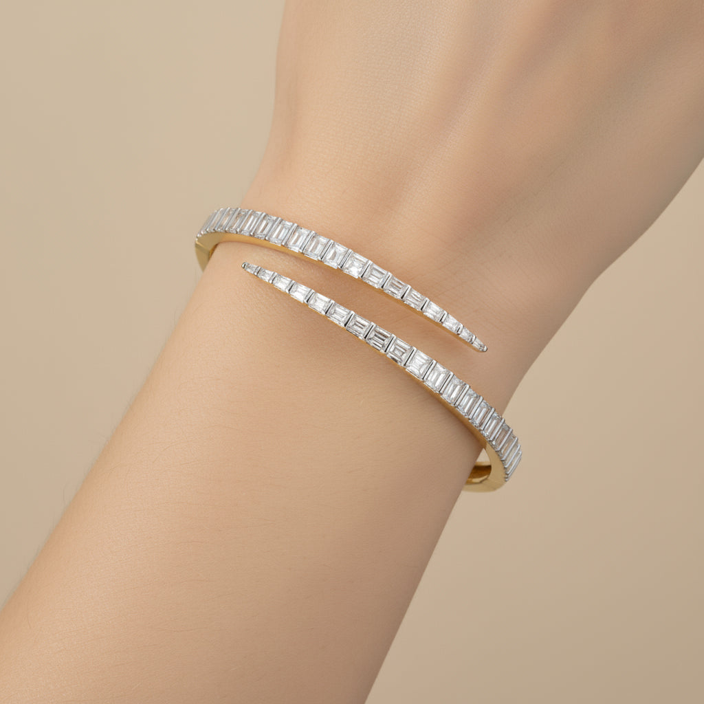 Aurore Bypass Coil Bangle Bracelet – GENEVIVE