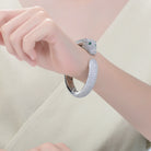 Simone Hinged Open Cuff Panther Bangle Bracelet GENEVIVE