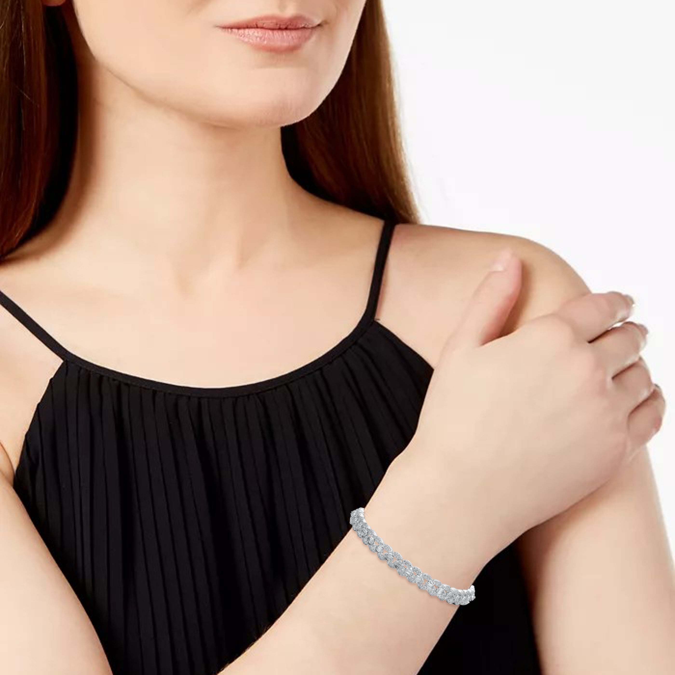 Pompidou Flat Link Tennis Bracelet - GENEVIVE