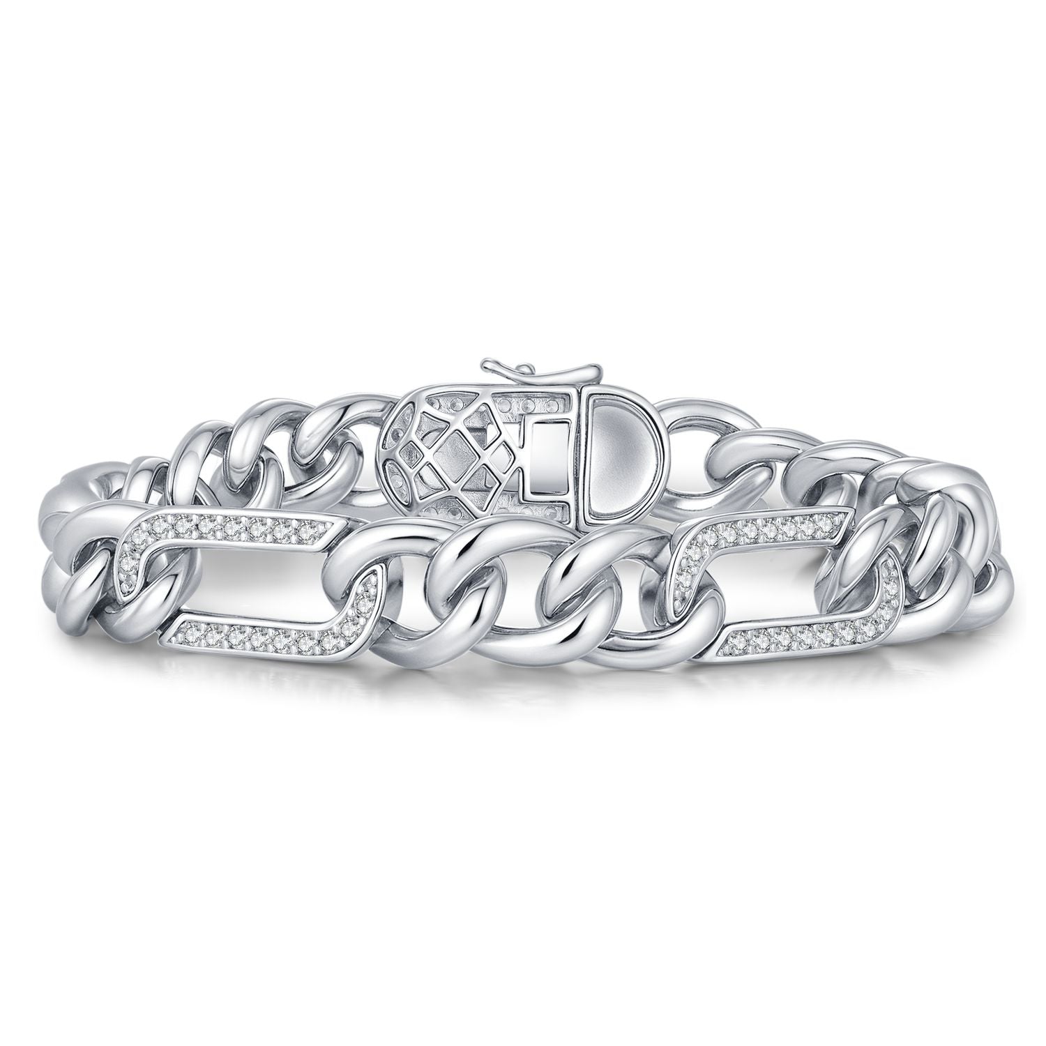 Belleville Chunky Chain Studded Statement Bracelet - GENEVIVE