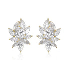 Elara Leaf Cluster Stud Earrings Genevive