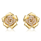 Fiora Flower CZ Accent Earrings Genevive