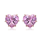 Amora Heart CZ Stud Earrings Genevive