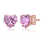 Amora Heart CZ Stud Earrings Genevive