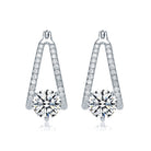 Simone Trapeze Solitaire Hoop Earrings Genevive