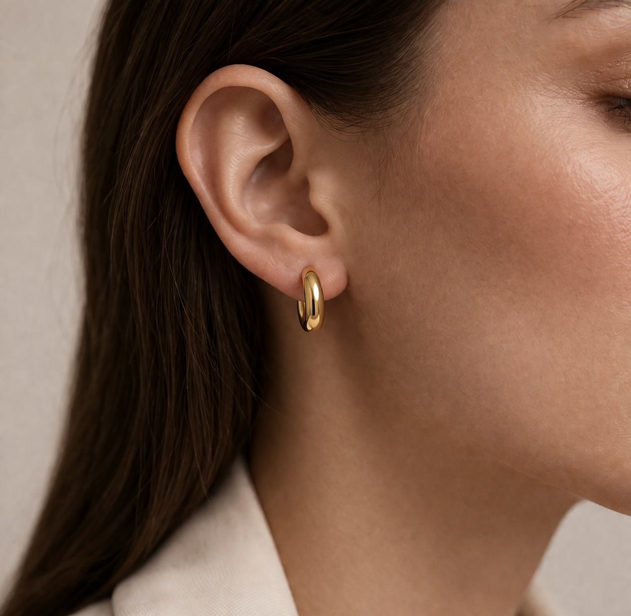 Cléo Open Hoop Post Earrings GENEVIVE