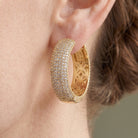 Cleo Chunky Pave Hoop Earrings GENEVIVE