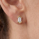 Deco Mini Baguette Couture Geometric Stud Earrings GENEVIVE