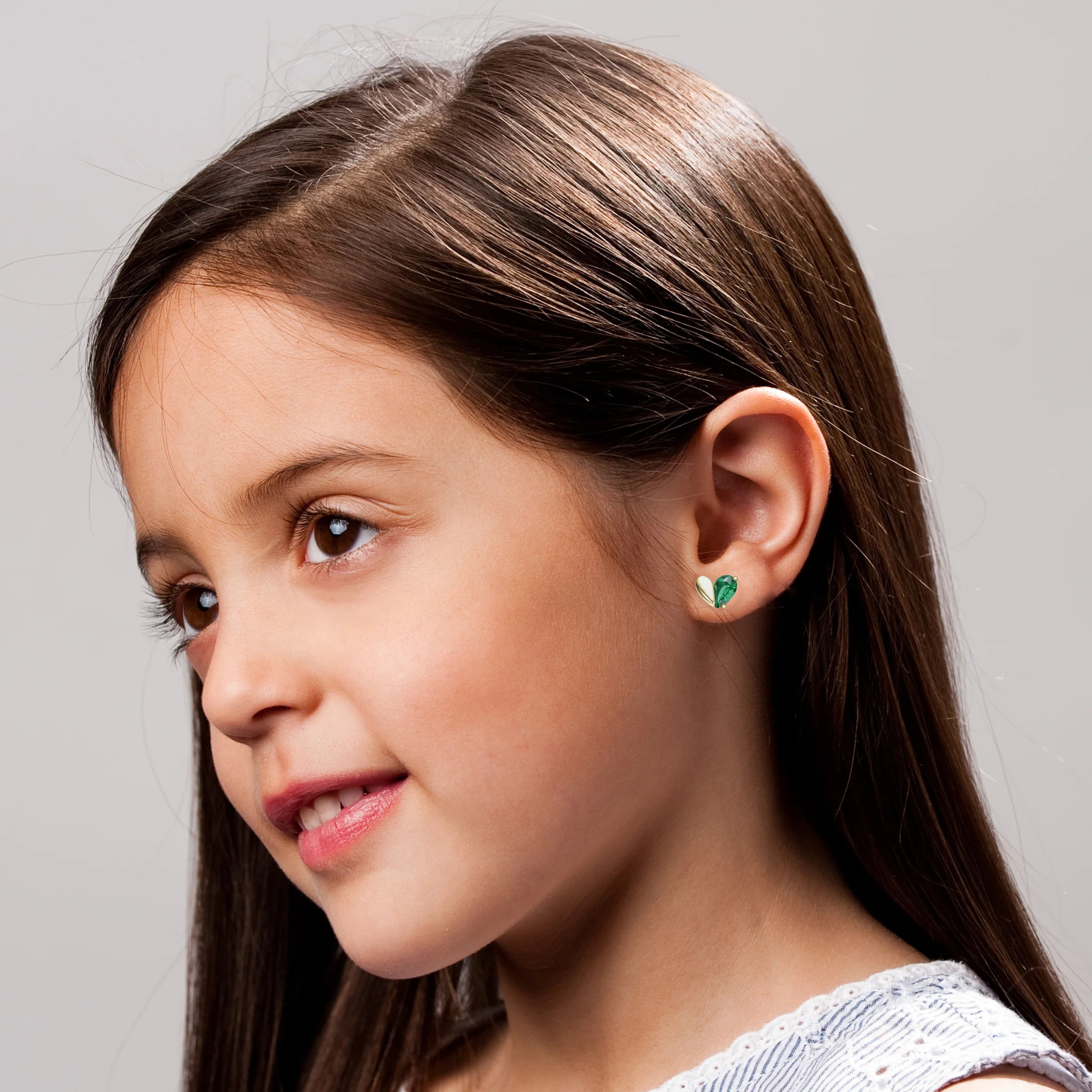 Yvonne Screw Back Heart Earrings GENEVIVE