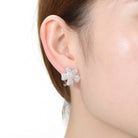 Blossom Pave Flower Stud Earrings Genevive