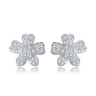 Blossom Pave Flower Stud Earrings Genevive