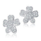 Blossom Pave Flower Stud Earrings Genevive