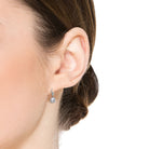 Clara Silver Pearl Drop Earrings GENEVIVE