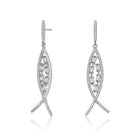 Marie Crossover Vertical Earrings GENEVIVE