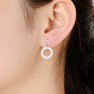 Triomphe Circle Drop Earrings GENEVIVE