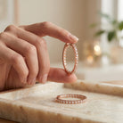 Sylvie Pave Hoop Earrings GENEVIVE