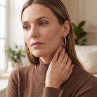 Sylvie Pave Hoop Earrings GENEVIVE