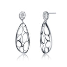 Melanie Oval Drop Lace Design Earrings GENEVIVE