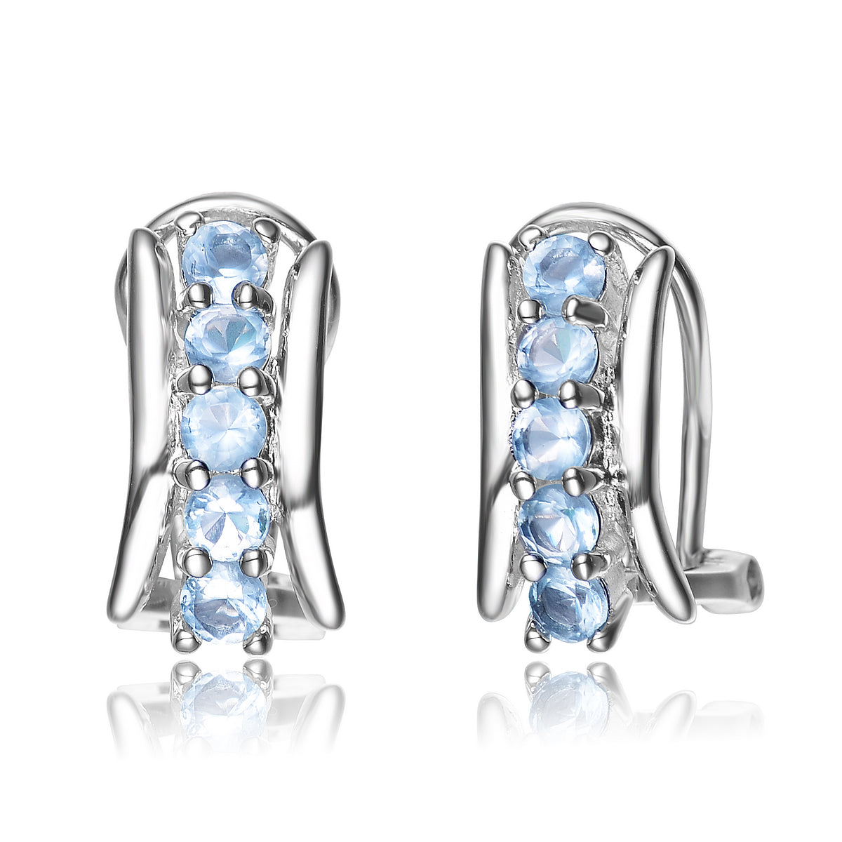 Champéry Ice Blue Clip Earrings GENEVIVE