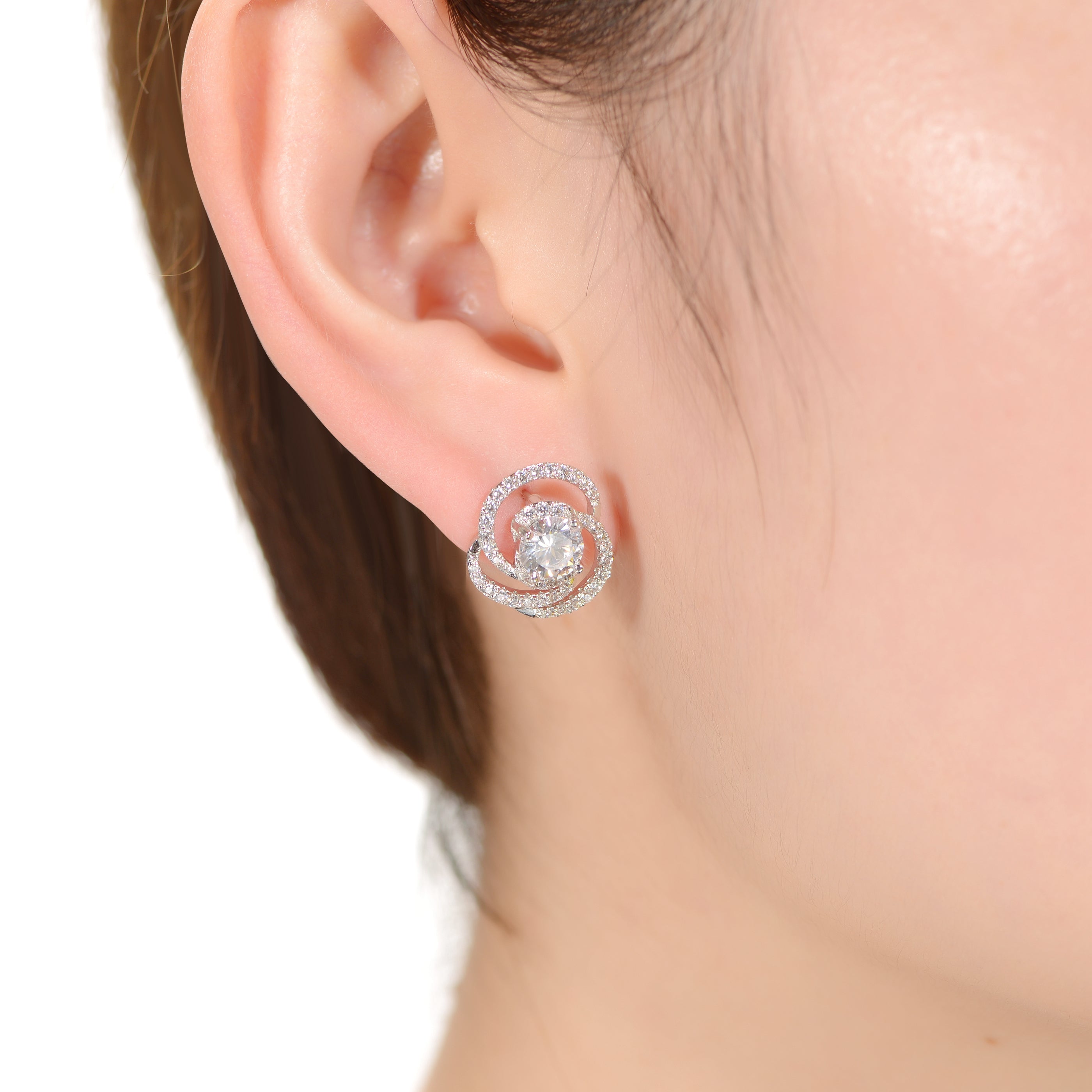 Yvonne Luminous Orbit Swirling Sophistication Stud Earrings GENEVIVE