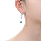 Caroline Emerald Panther Drop Earrings Genevive