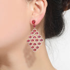 Palais Rouge Maxi Red Drop Earrings Genevive
