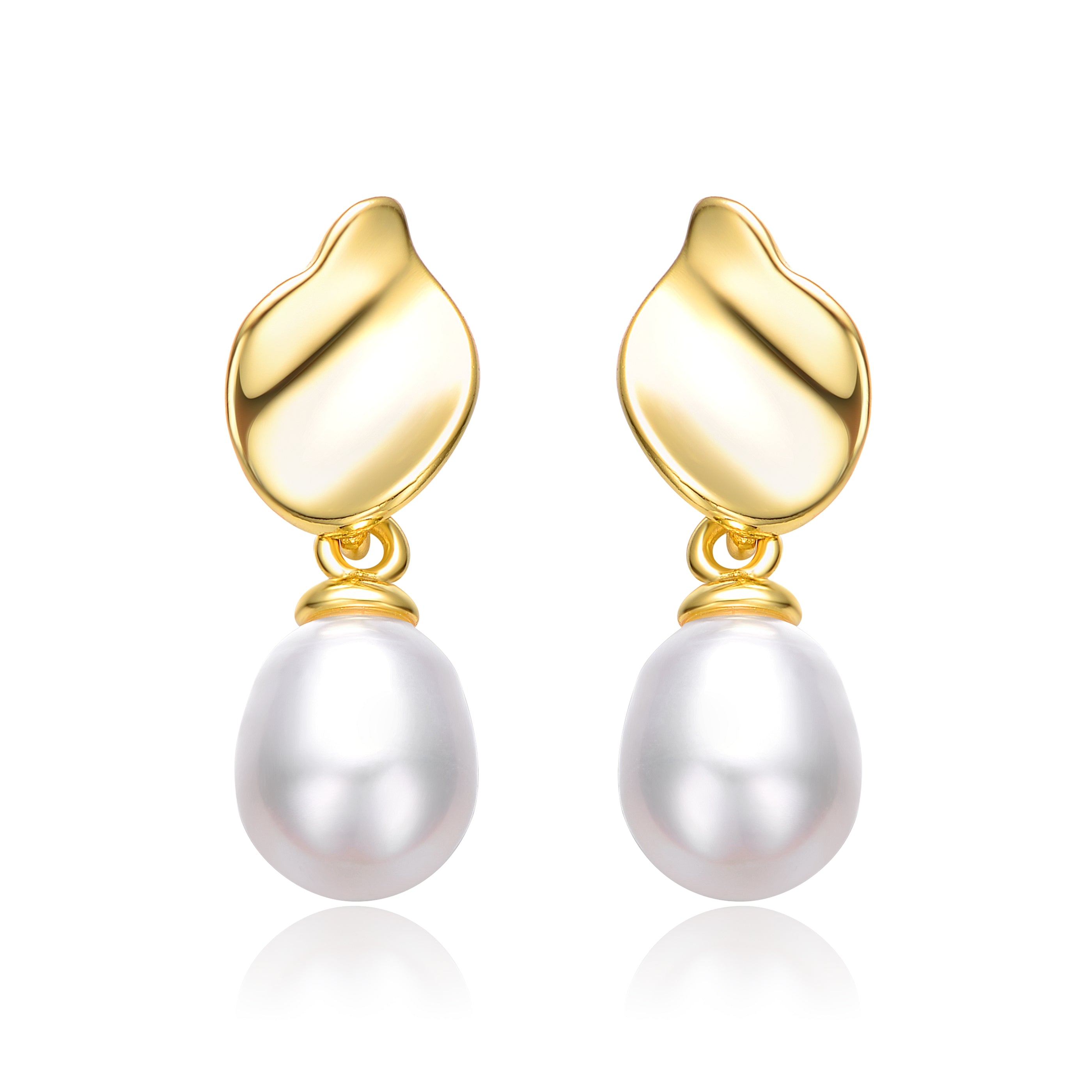Juliette Pearl Seashell Design Double Dangle Earrings GENEVIVE