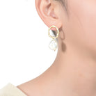 Brigitte Boho Golden Drop Round Earrings GENEVIVE