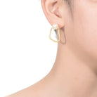 Delphine Golden Light Pearl Earrings GENEVIVE