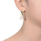 Brigitte Pearl Swirl Earrings GENEVIVE