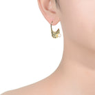Delphine Boho Golden Pearl Hook Earrings GENEVIVE