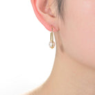 Brigitte Classic Pearl Hoop Earrings GENEVIVE