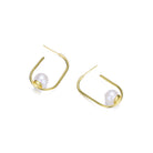 Brigitte Classic Pearl Hoop Earrings GENEVIVE