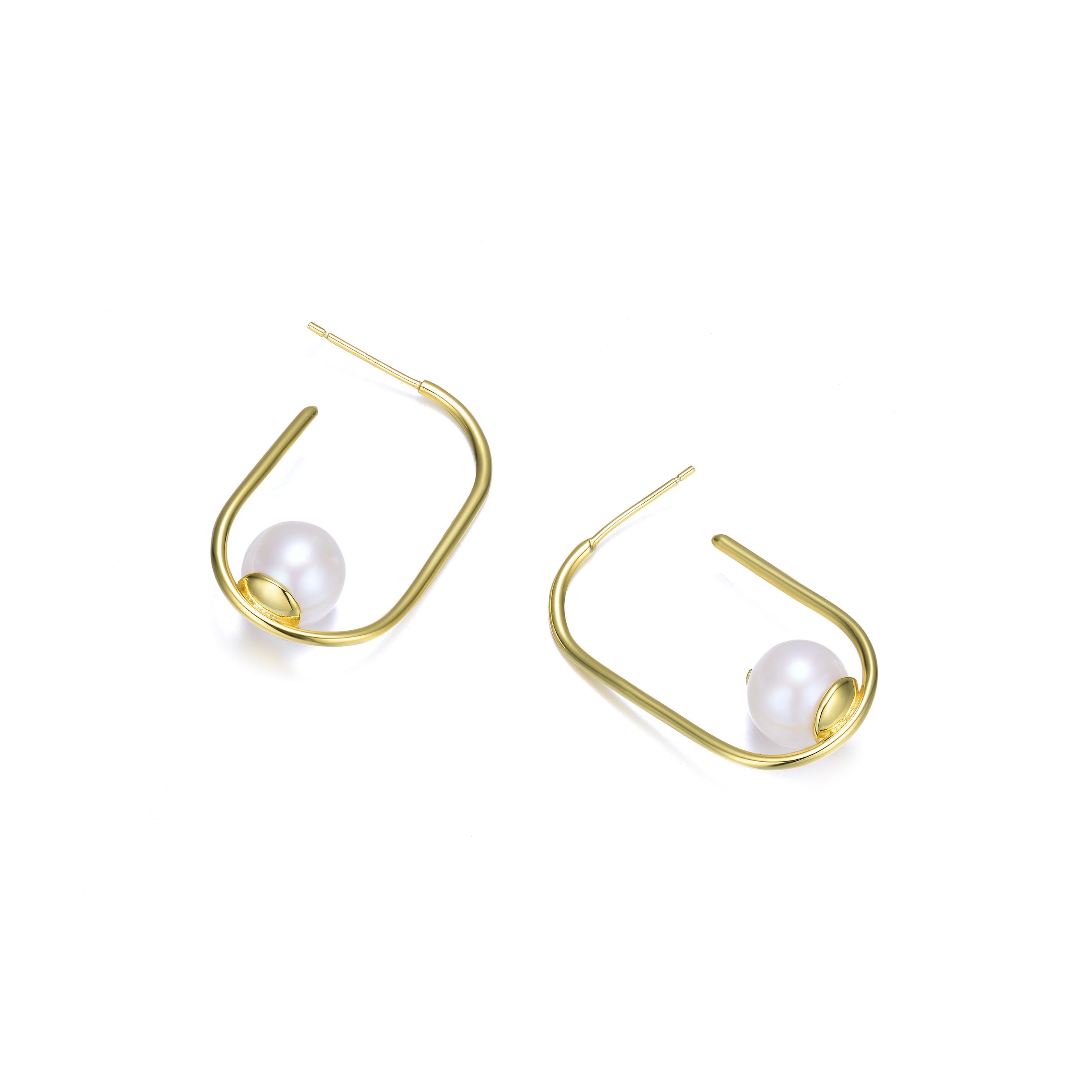 Brigitte Classic Pearl Hoop Earrings GENEVIVE