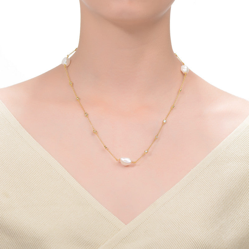 Sabine Baroque Pearl Collier Necklace GENEVIVE