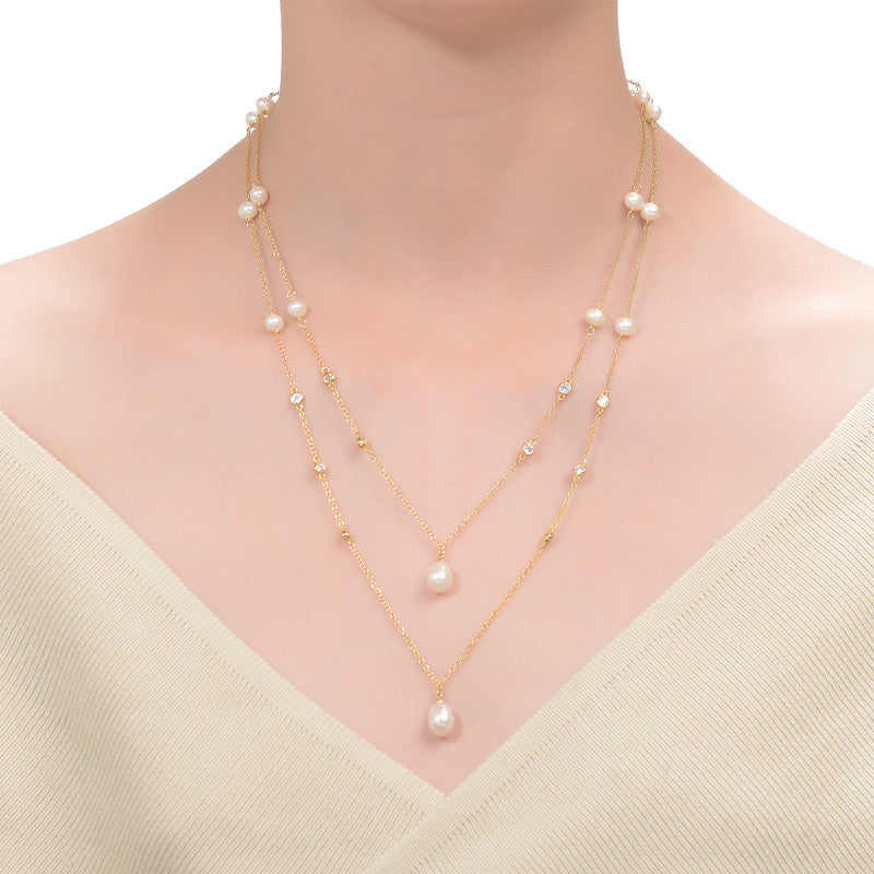 Marceline Statement Pearl Necklace GENEVIVE