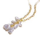 Sable Golden Pearl Bunch Necklace GENEVIVE