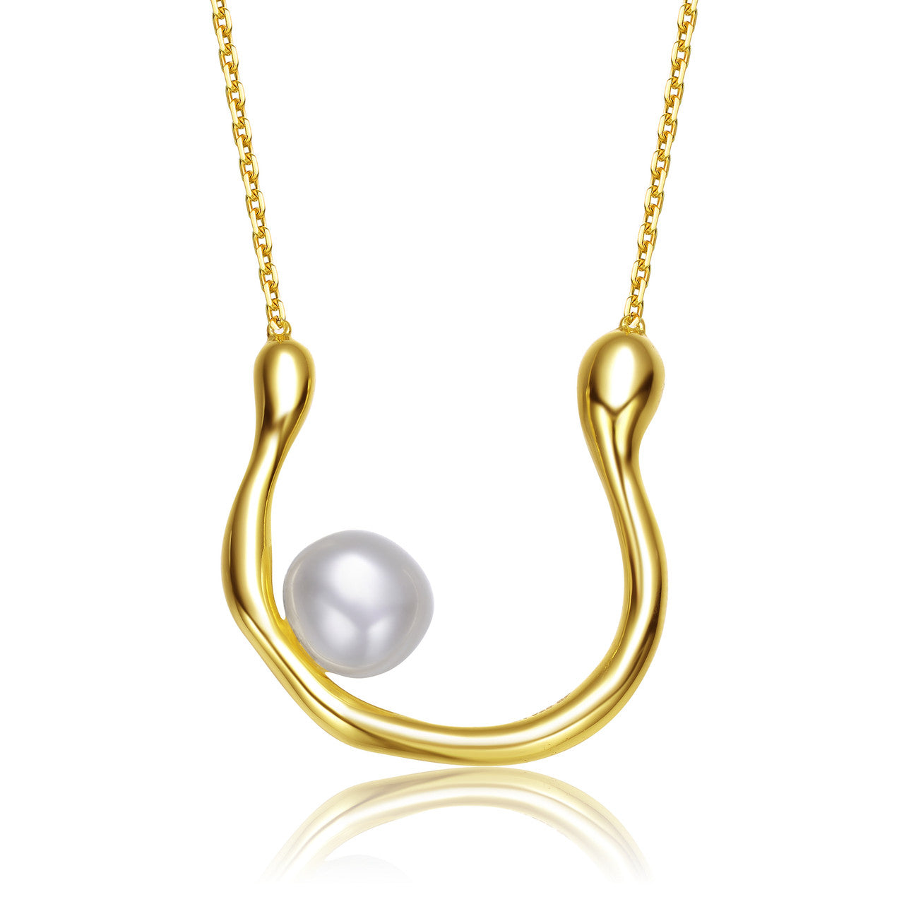 Brigitte Pearl "U" Necklace GENEVIVE