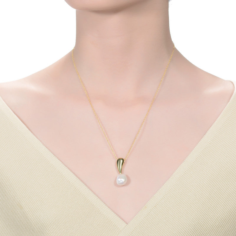 Brigitte Pearl Drop Pendant Necklace GENEVIVE