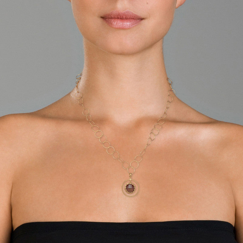 Fabienne Quartz Pendant Necklace GENEVIVE